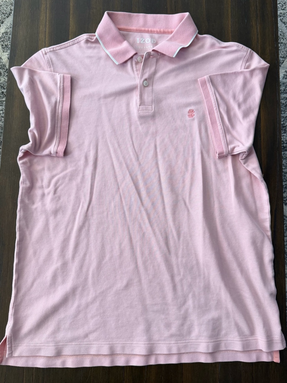 Izod Pink Performance Polo with Contrast Trim